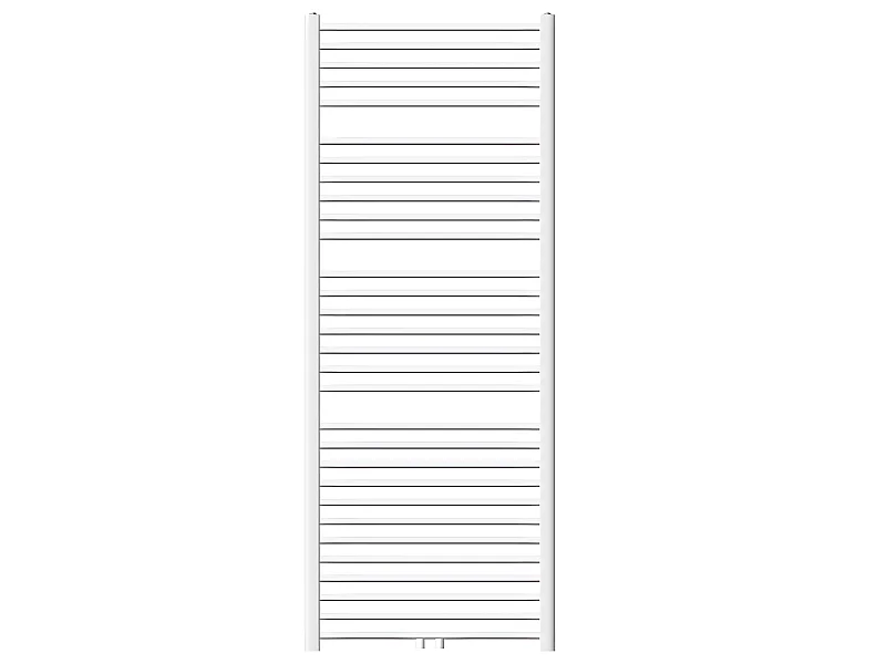 ECD Germany Radiateur de Salle de Bain - 750 x 1800 mm - Blanc - Courbé avec Raccordement Central - Sèche-serviettes - pas Électrique