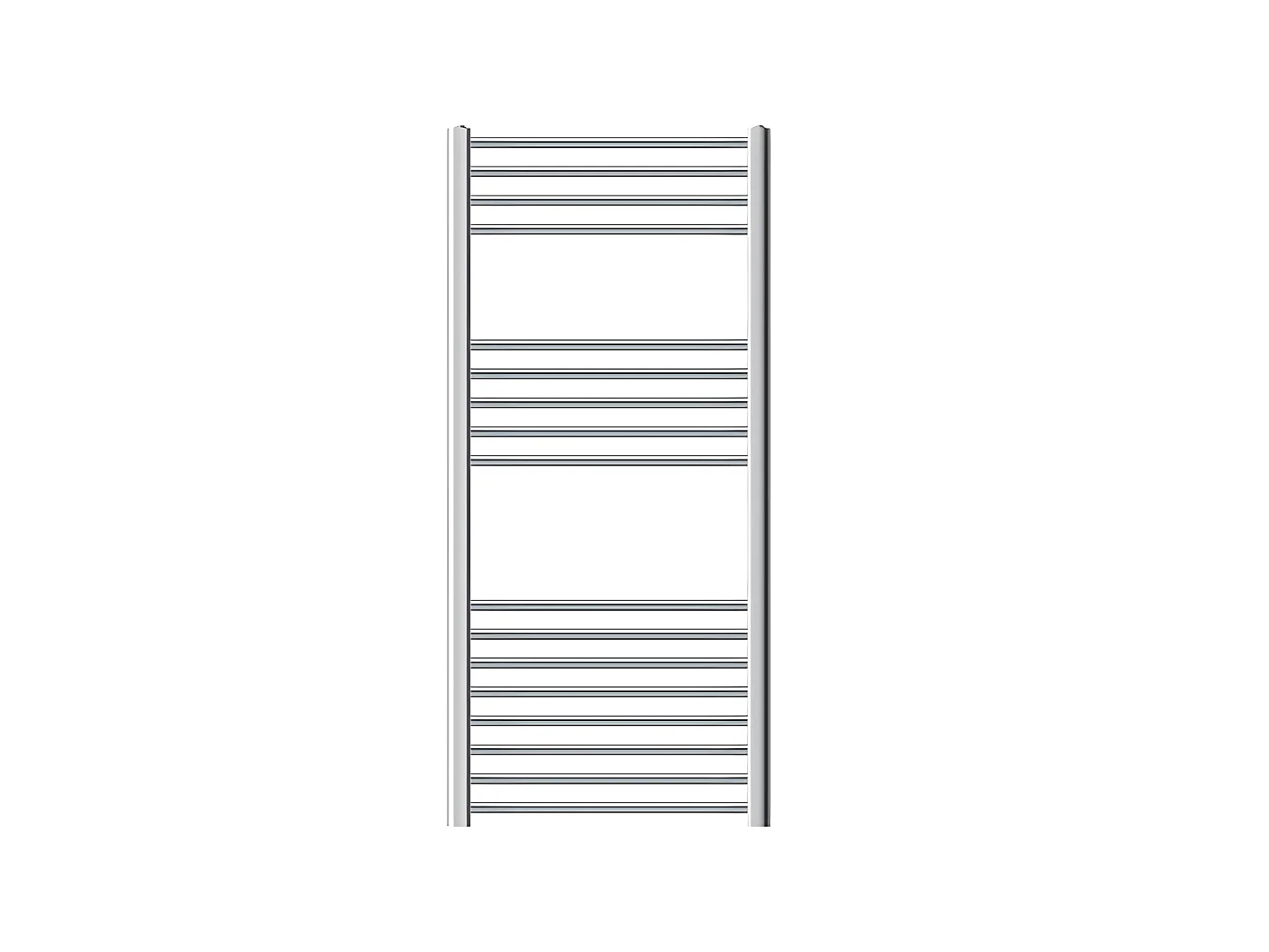 Radiateur Sèche-Serviettes Sahara, 600 x 1200 mm, Chrome, Connexion Latéral