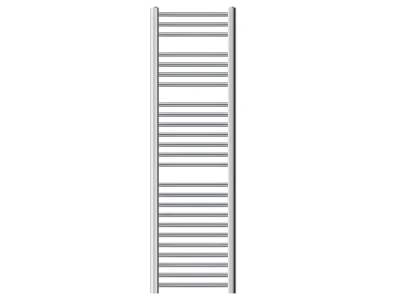 ECD Germany Radiateur Sèche-Serviettes Sahara - 400 x 1500 mm - Chromé - Droit avec Raccordement Latéral - Sèche Serviette pour la Salle de Bain