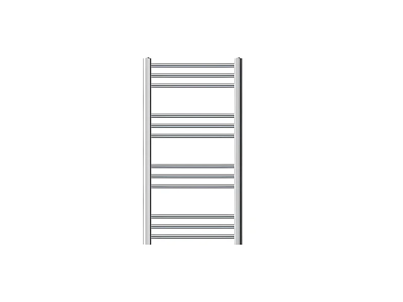 Radiateur Design Sahara, 500 x 800 mm, Chrome, Connexion Latéral, Forme Courbé