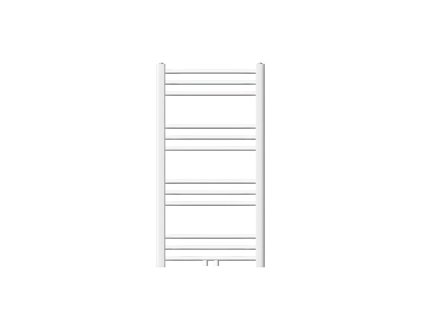 ECD Germany Radiador toallero de baño - 500 x 800 mm - blanco - plano - con conexión central - Radiadores toalleros de agua