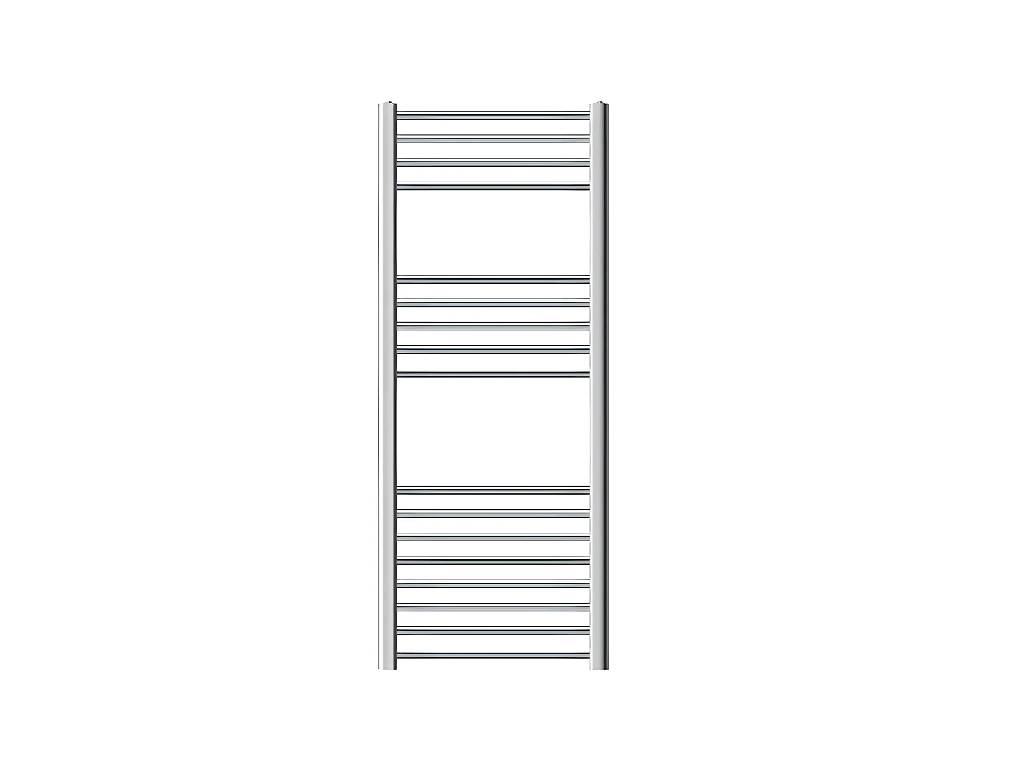 ECD Germany Sèche-Serviettes Design Sahara - 500 x 1200 mm - Chrome - Connexion Latéral - Forme Courbé - avec Kit Montage Mural - Tige Chauffante Non Inclus - Radiateur pour Salle de Bain