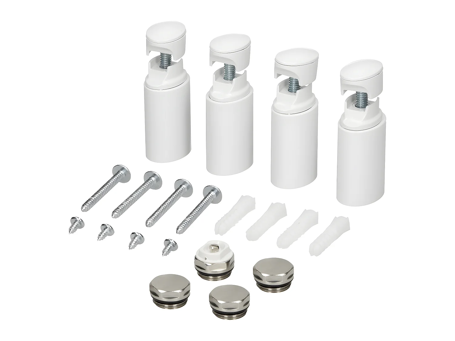 Sèche-Serviettes Sahara Non Électrique, 400 x 1500 mm, Blanc, Connexion Central