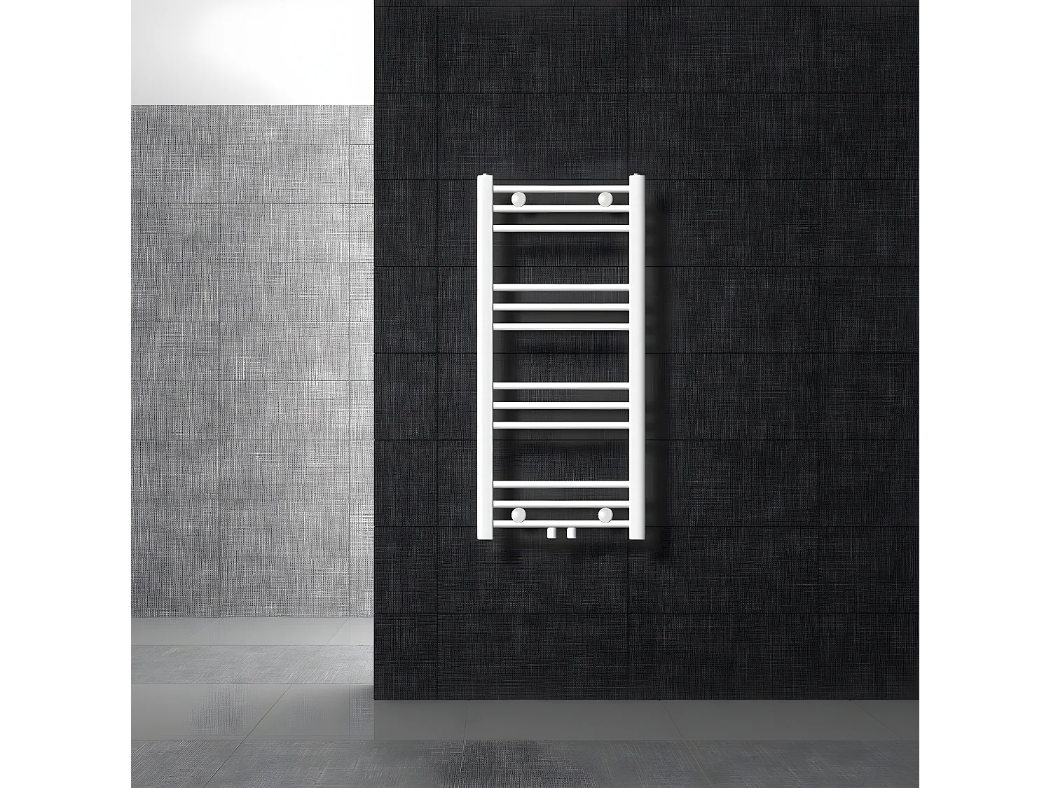 Radiatore di design Sahara non elettrico, 400 x 800 mm, bianco, attacco centrale