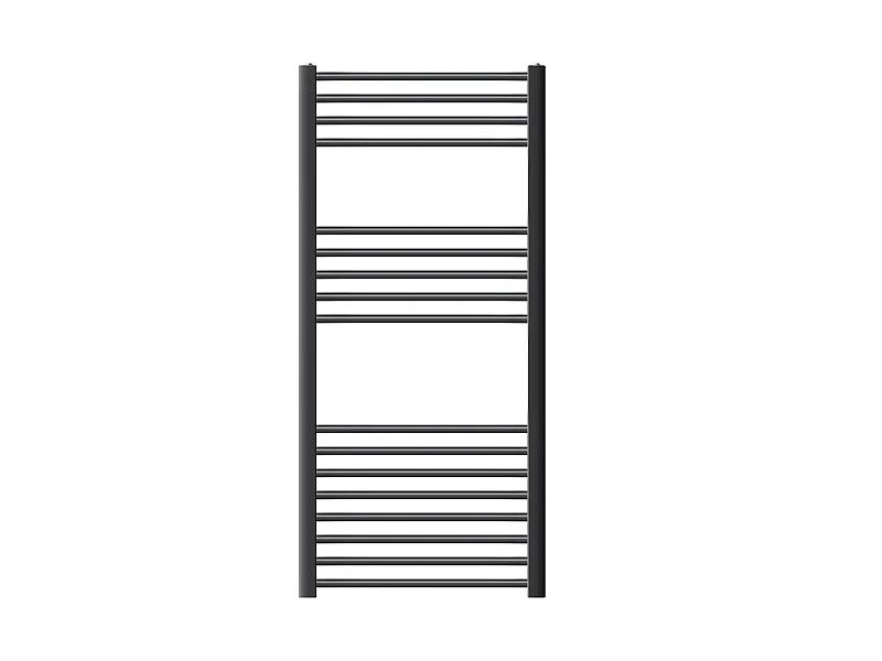 ECD Germany Sèche-Serviettes Design Sahara - 600 x 1200 mm - Anthracite - Connexion Latéral - Forme Droite