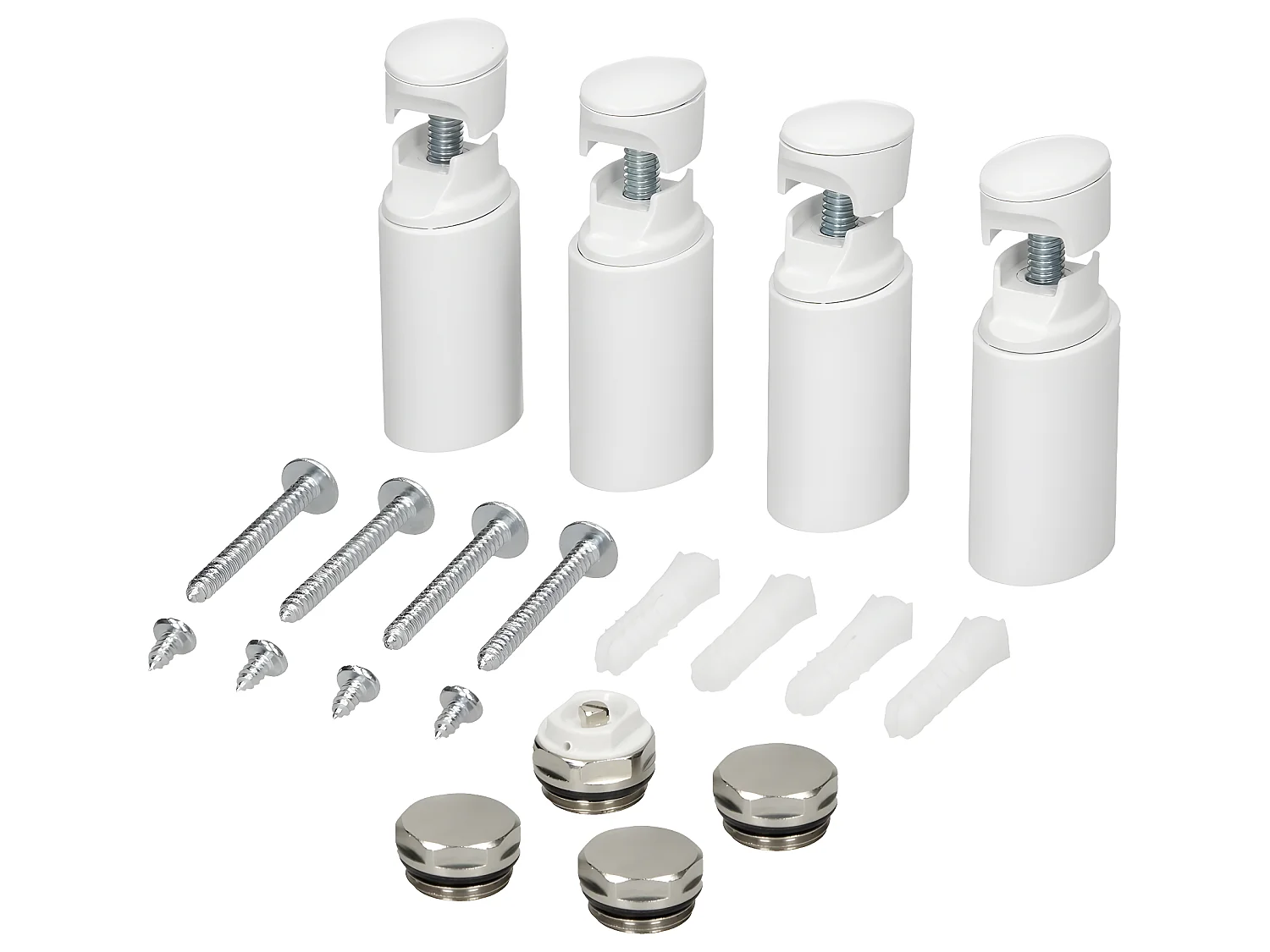 ECD Germany Sèche-Serviettes Sahara Non Électrique - 600 x 800 mm - Blanc - Connexion Central - sans Kit de Raccordement