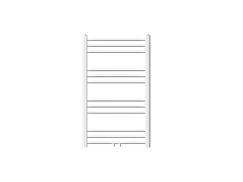 ECD Germany Sèche-Serviettes Sahara Non Électrique - 600 x 800 mm - Blanc - Connexion Central - sans Kit de Raccordement