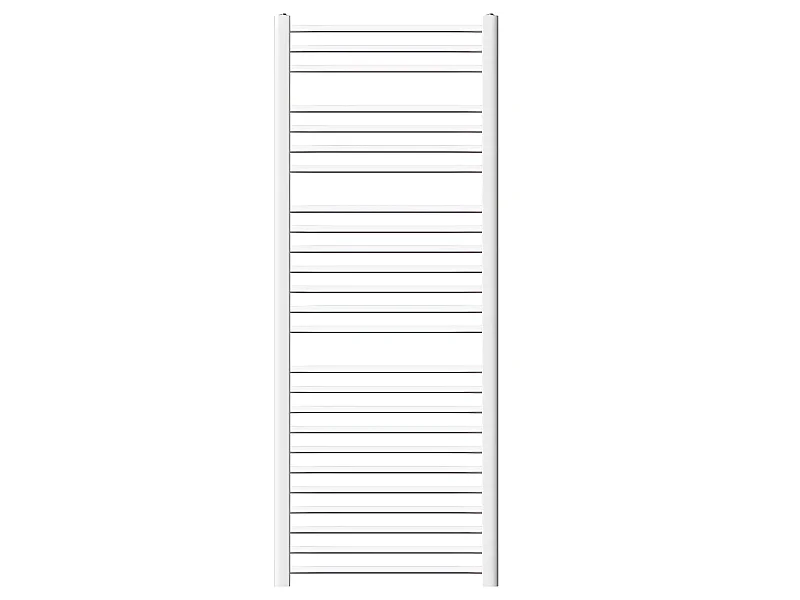 ECD Germany Radiateur Sèche-Serviettes Sahara - 600 x 1500 mm - Blanc - Courbé avec Raccordement Latéral - Radiateur Sèche Serviette Salle de Bain - Pas Électrique