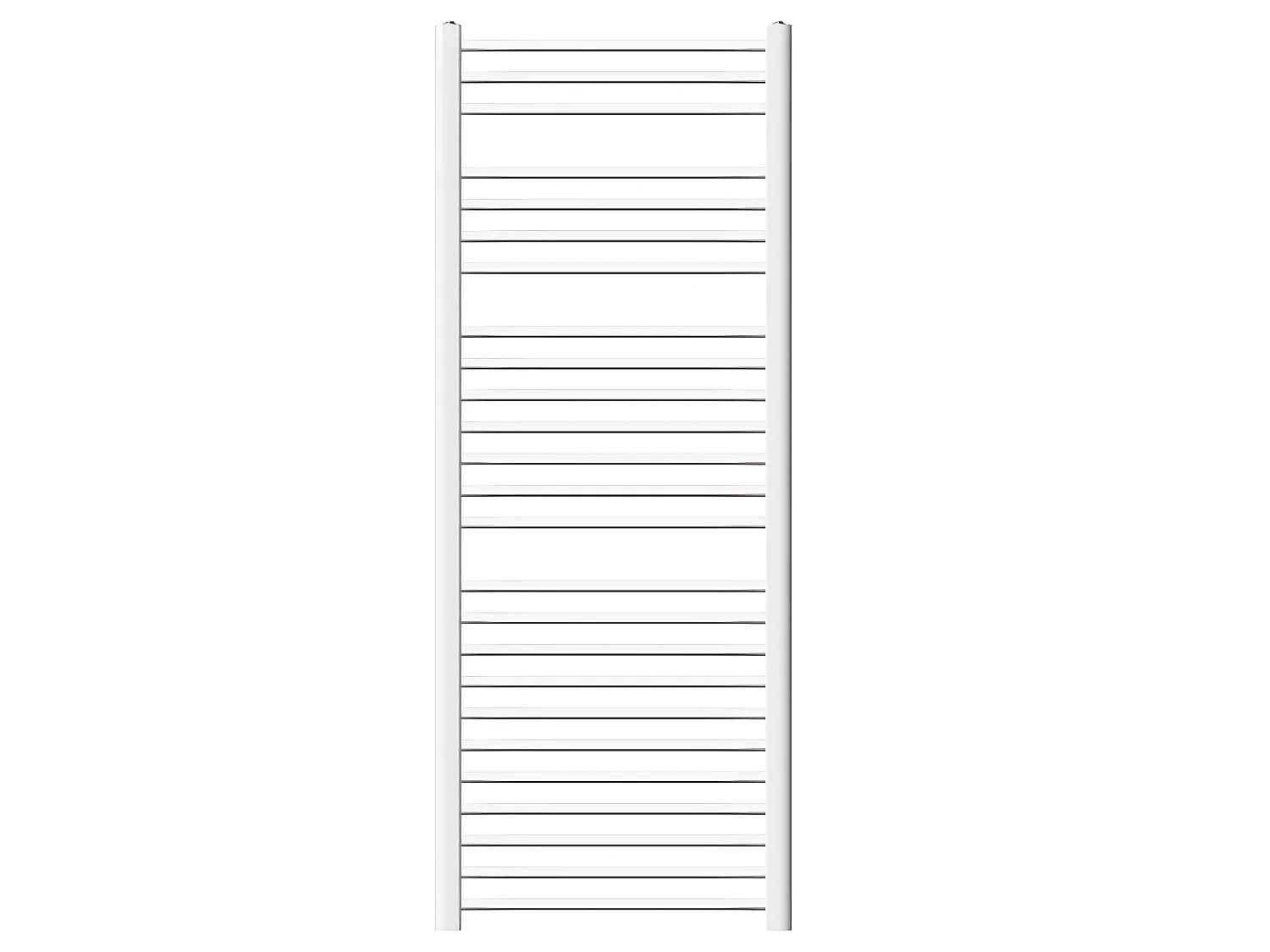 ECD Germany Radiateur Sèche-Serviettes Sahara - 600 x 1500 mm - Blanc - Courbé avec Raccordement Latéral - Radiateur Sèche Serviette Salle de Bain - Pas Électrique