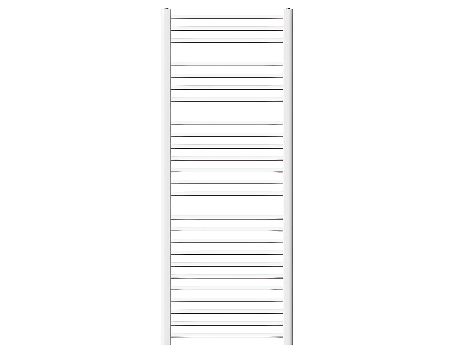 ECD Germany Radiateur Sèche-Serviettes Sahara - 600 x 1500 mm - Blanc - Courbé avec Raccordement Latéral - Radiateur Sèche Serviette Salle de Bain - Pas Électrique