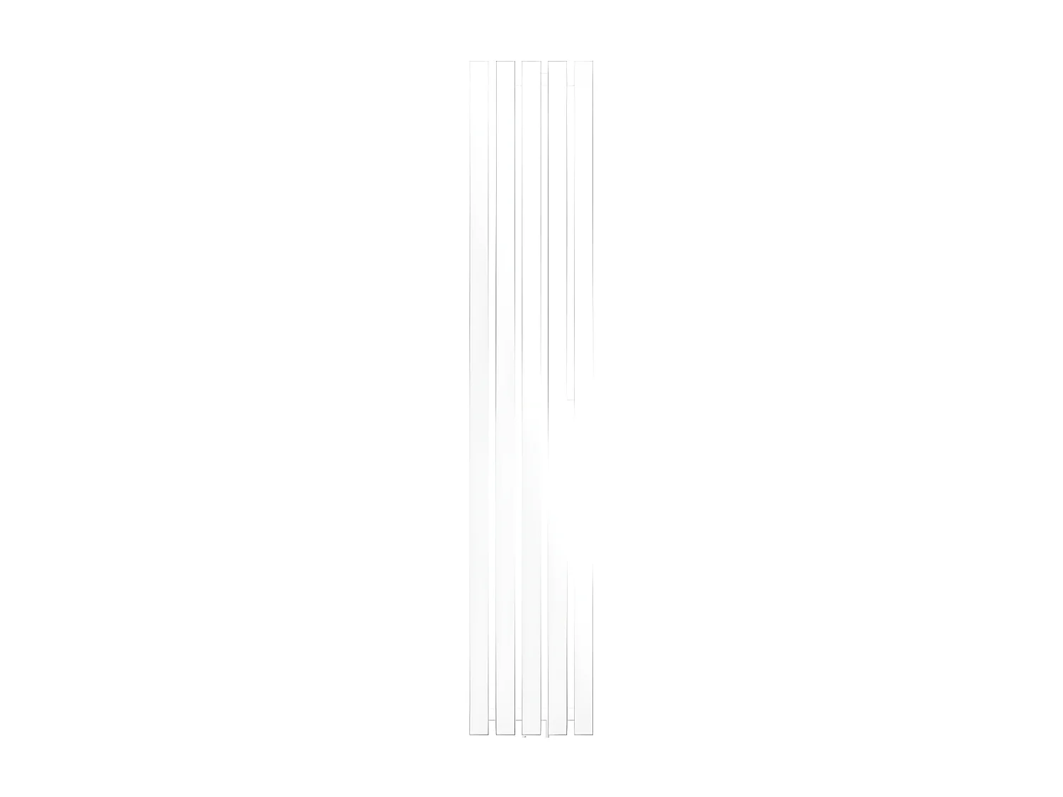 ECD Germany Radiateur Stella Non Électrique - 260 x 1800 mm - Blanc - Connexion Central - sans Kit de Raccordement - Design Panneau Plat