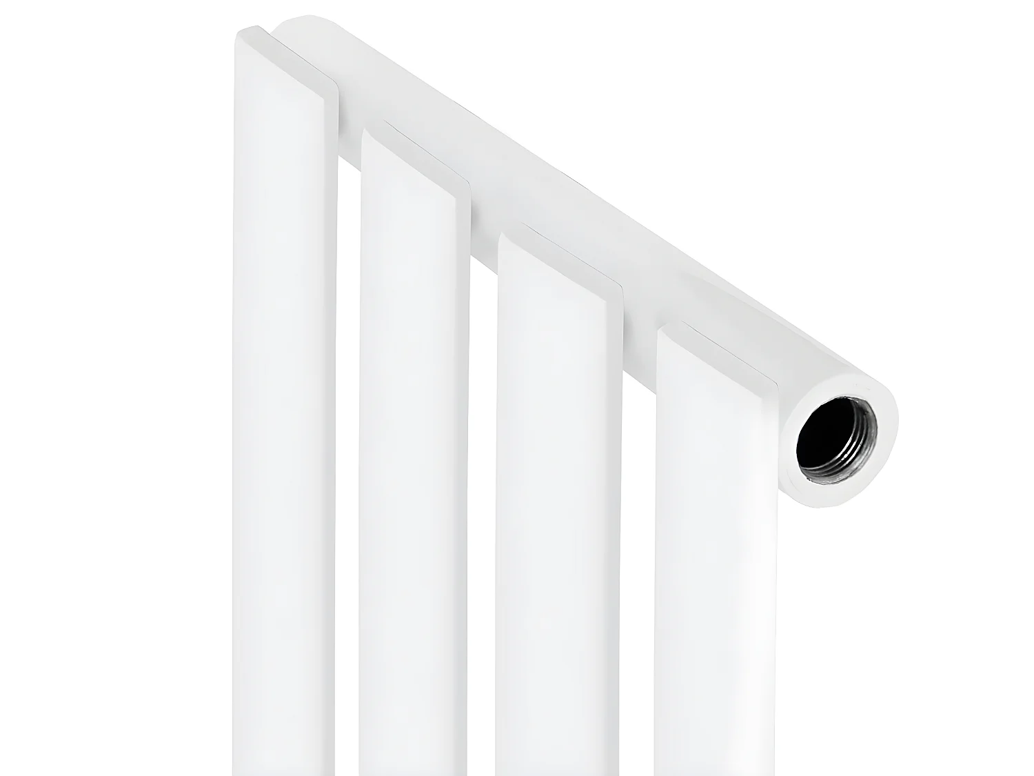 ECD Germany Radiateur Stella Non Électrique - 260 x 1800 mm - Blanc - Connexion Central - sans Kit de Raccordement - Design Panneau Plat