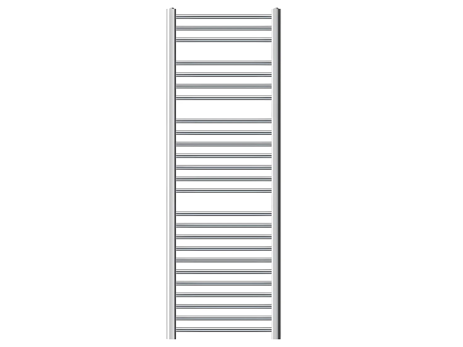 Radiateur Sèche-Serviettes Sahara pour Salle de Bain, 500 x 1500 mm, Chrome, Courbé