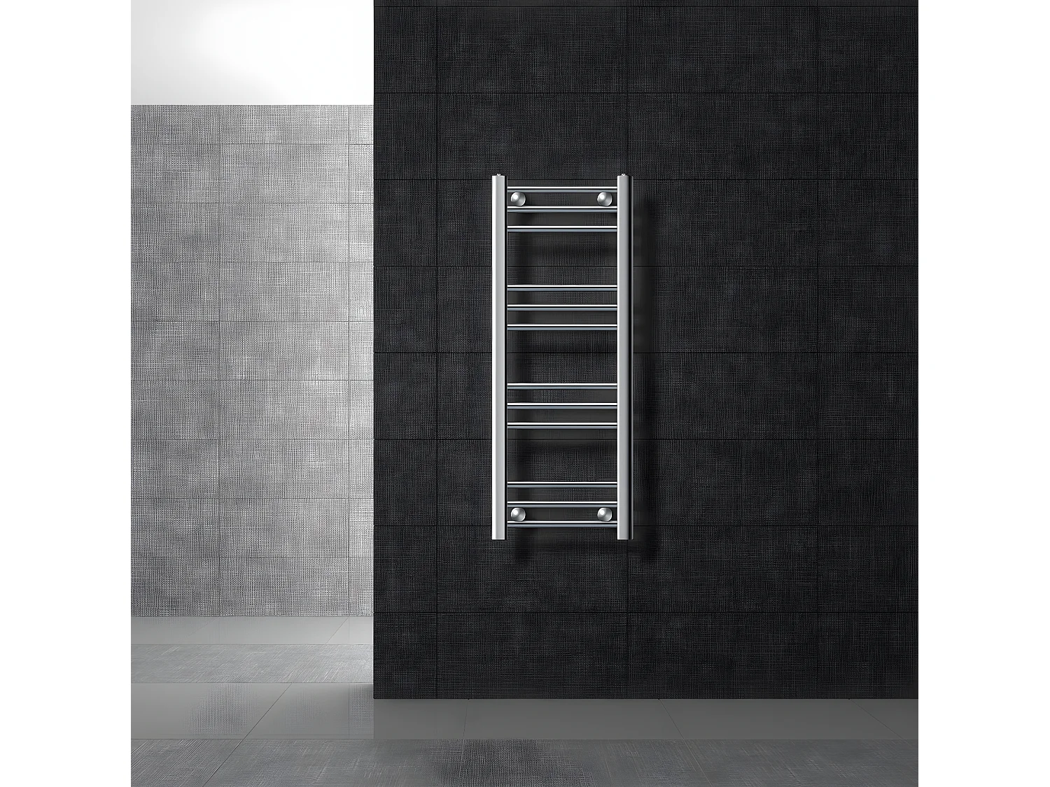 Radiatore Sahara Design, 300 x 800 mm, cromato, attacco laterale