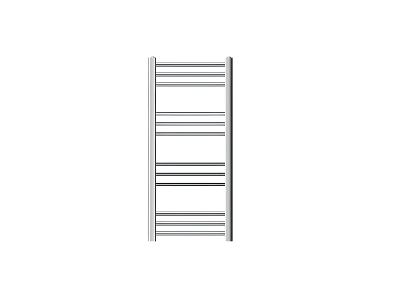 Radiatore Sahara Design, 400 x 800 mm, cromato, attacco laterale, forma dritta