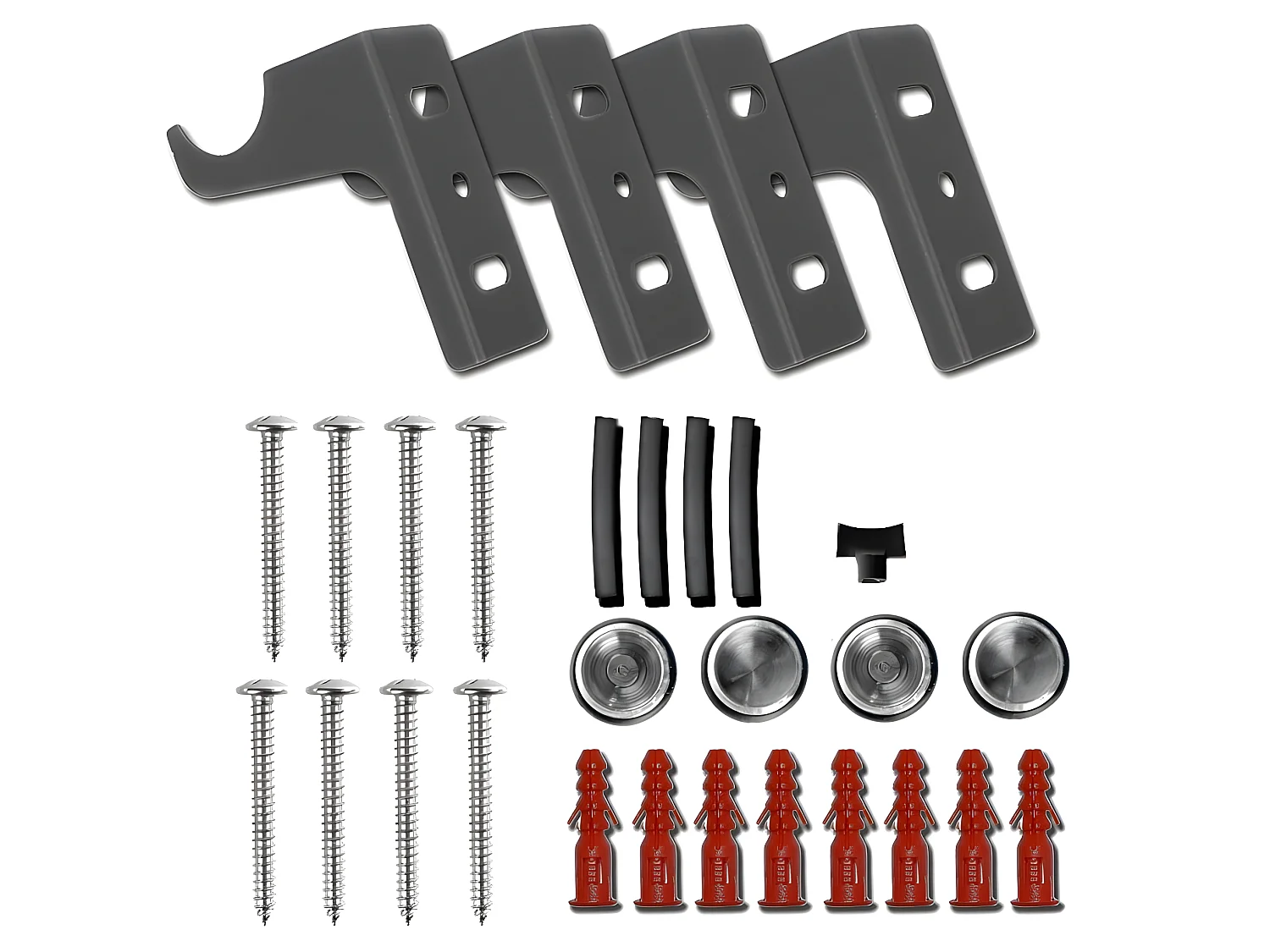 ECD Germany Radiateur Stella Non Électrique - 370 x 1400 mm - Anthracite - Connexion Central - sans Kit de Raccordement - Design Panneau Plat