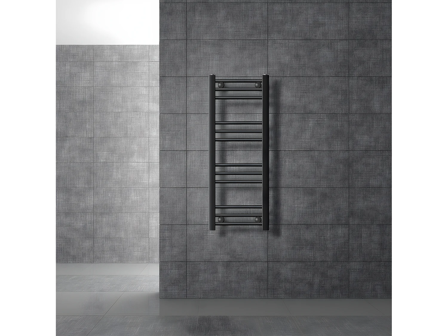 ECD Germany Radiatore Scaldasalviette Sahara - 300 x 800 mm - Antracite - Dritto con Attacco Laterale - Radiatore Scaldasalviette Asciugabiancheria 300x800 mm