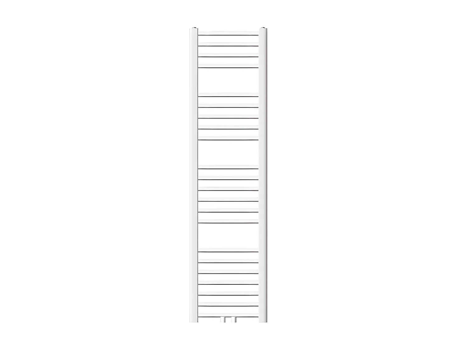 Radiateur de salle de bain, 300 x 1400 mm, blanc, droit avec raccordement central