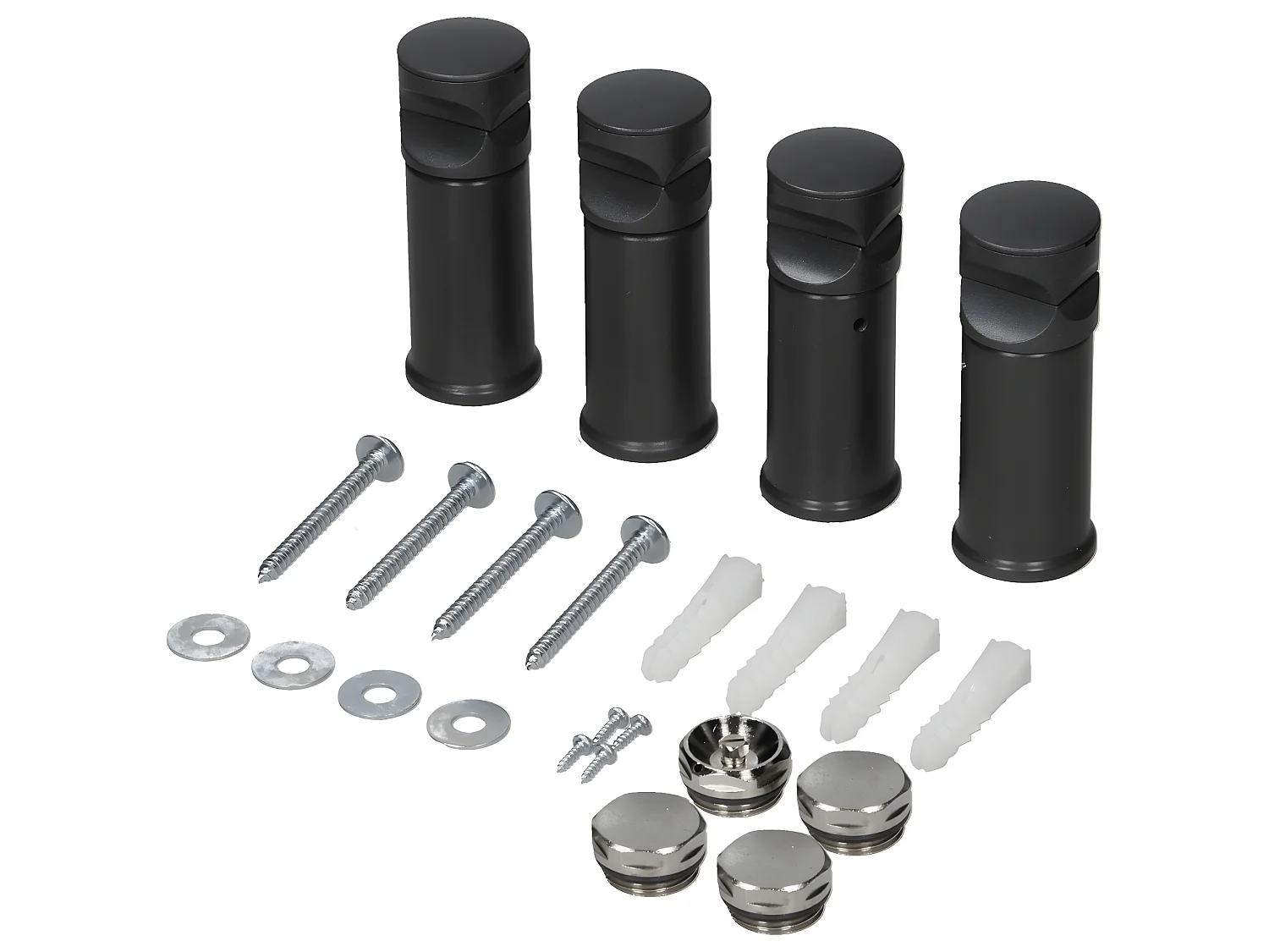 ECD Germany Radiatore Scaldasalviette Sahara - 500 x 1200 mm - Antracite - Dritto con Attacco Centrale - Radiatore Scaldasalviette Asciugabiancheria 500x1200 mm