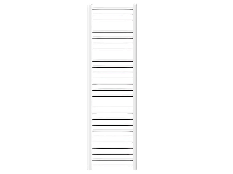 Radiateur pour Salle de Bain, 400x1500mm, Blanc, Barre Chauffe-Serviettes, Forme Courbé