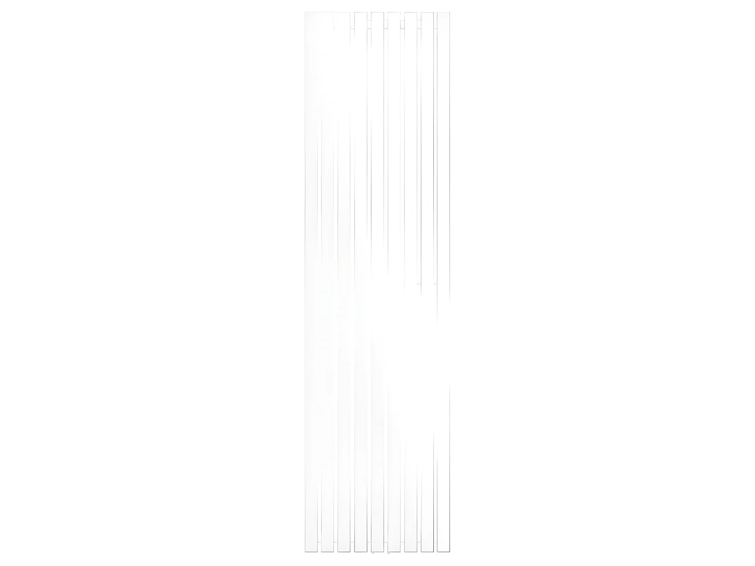 ECD Germany Radiateur Stella Non Électrique - 480 x 1800 mm - Blanc - Connexion Central - sans Kit de Raccordement - Design Panneau Plat
