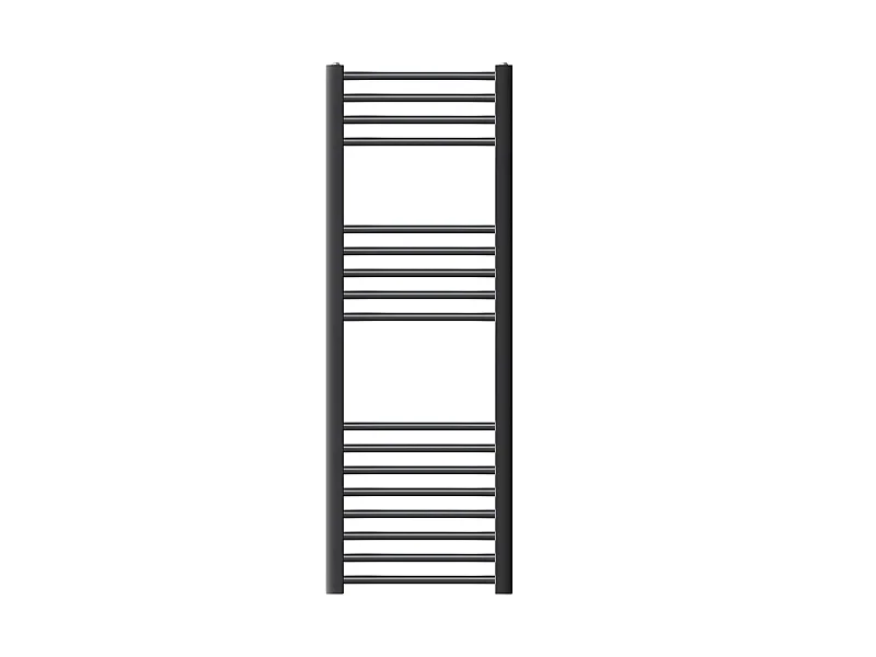 Radiateur pour salle de bain Sahara, 400 x 1200 mm, anthracite, courbé avec raccordement