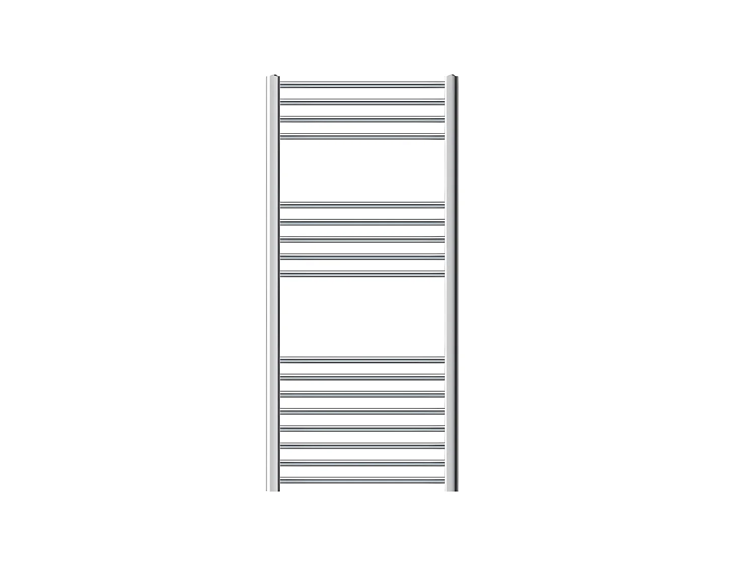 ECD Germany Radiateur Sèche-Serviettes Sahara - 600 x 1200 mm - Chrome - Connexion Latéral - sans Kit de Raccordement - Forme Courbé - avec Kit de montage Mural - Sèche Serviette pour Salle de Bain