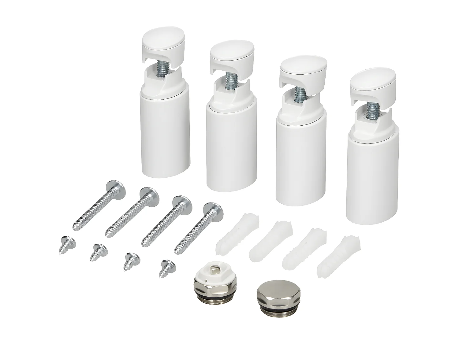 ECD Germany Radiador de toallas para baño - 500 x 1200 mm - Blanco - Curvado con conexión lateral - Radiador de toallas Secador de toallas