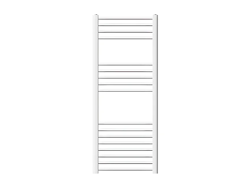 ECD Germany Radiateur Sèche-Serviettes Sahara pour Salle de Bain -  500 x 1200 mm - Blanc - Courbé avec Raccordement Latéral