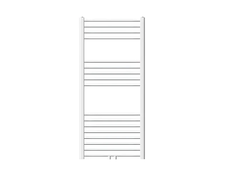 ECD Germany Radiateur Design Sahara Non Electrique - 600 x 1200 mm - Blanc - Connexion Central - sans Kit de Raccordement - Forme Courbé