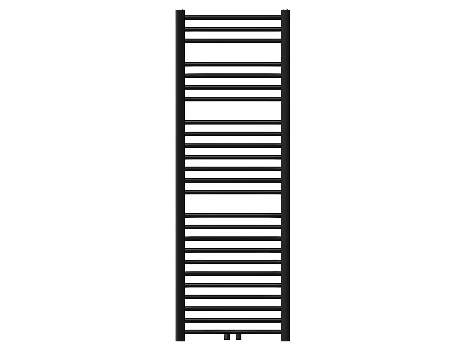 Radiateur de salle de bain Sahara raccord central chauffe-serviettes noir 50x150cm