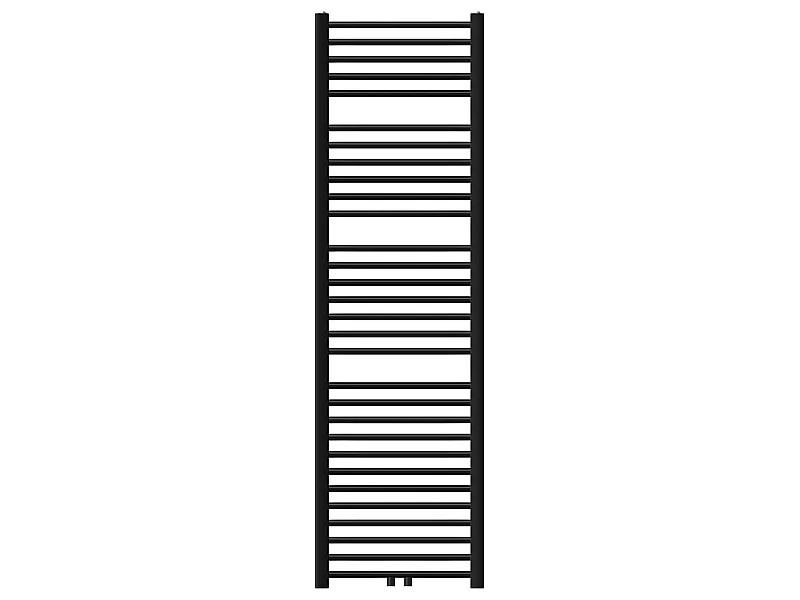 Radiateur de salle de bain Sahara raccord central chauffe-serviettes noir 50x180cm