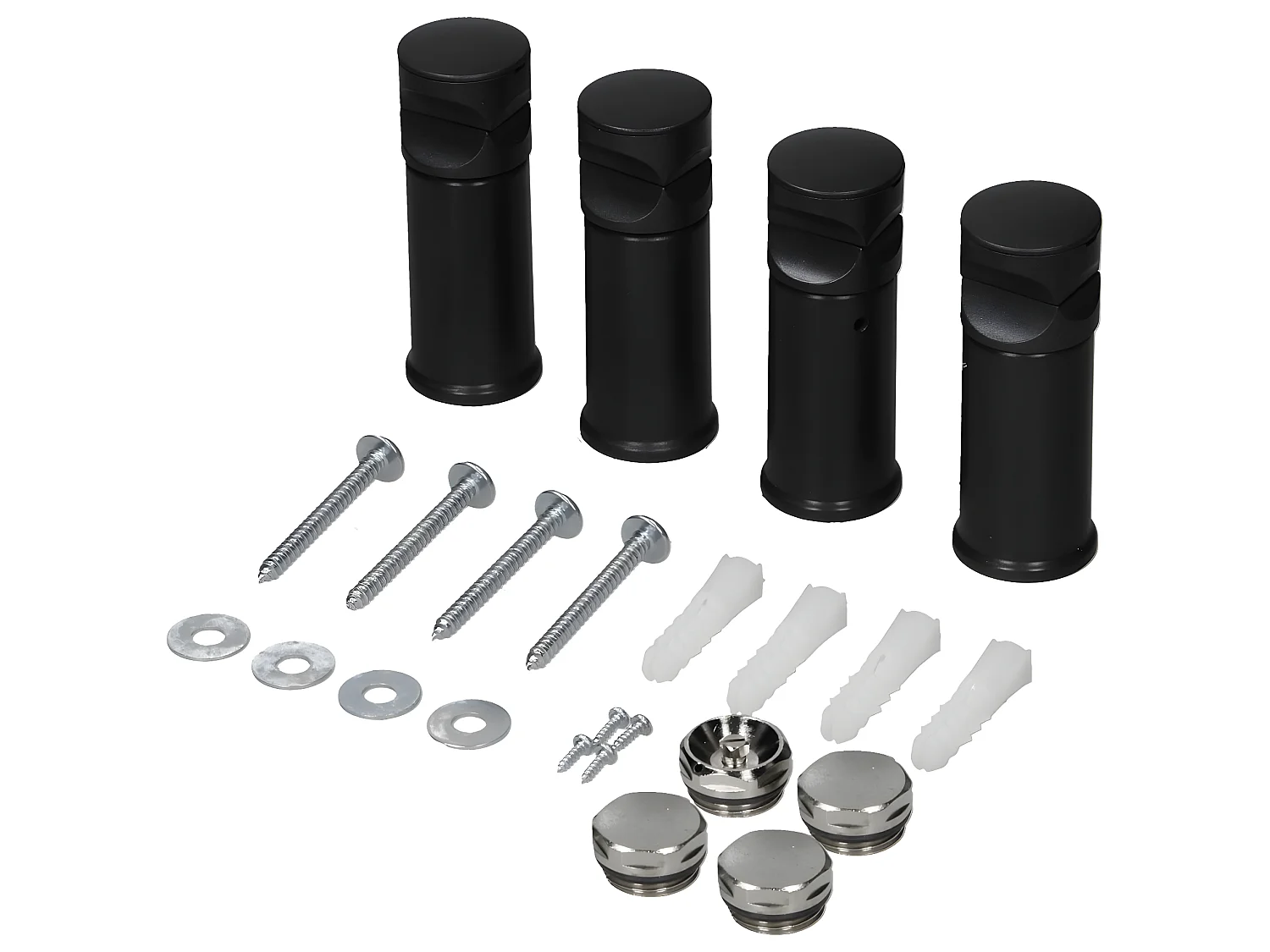 Radiador de baño Radiador conexión central Sahara Toallero Negro 50x180cm