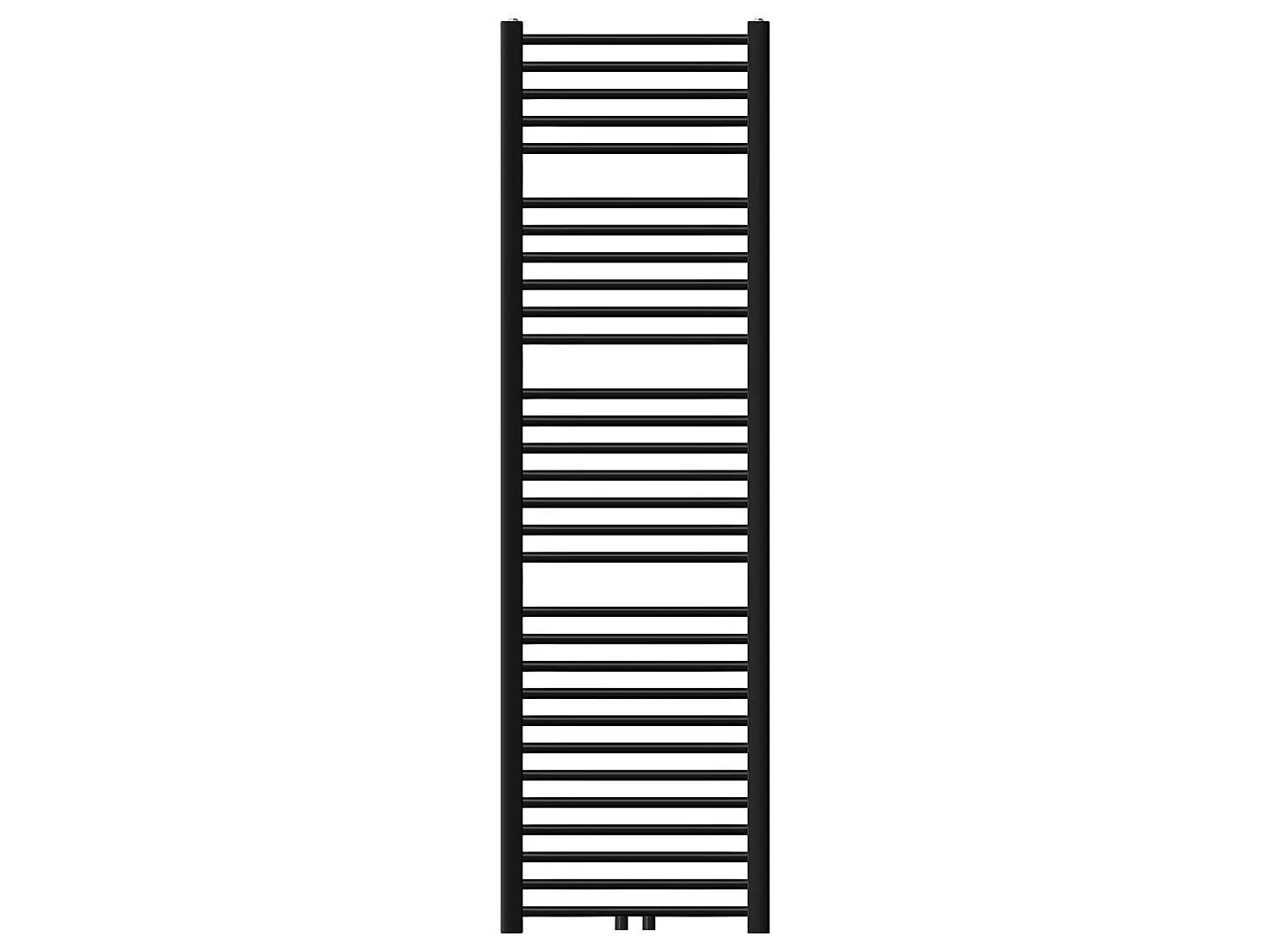 Radiateur de salle de bain Sahara raccord central chauffe-serviettes noir 50x180cm