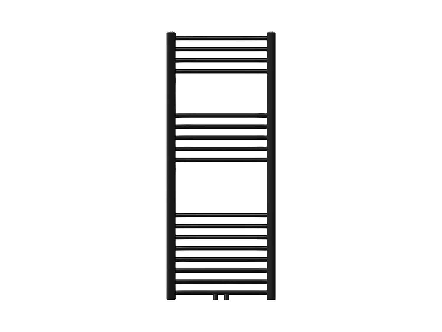 Radiateur de salle de bain Sahara raccord central sèche-serviettes noir 50x120cm