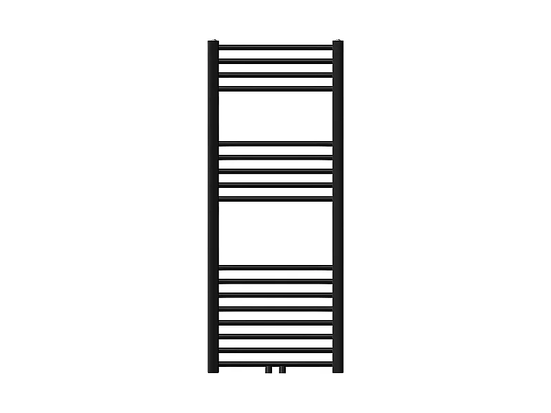 Radiatore bagno Radiatore Sahara attacco centrale scaldasalviette nero 50x120cm