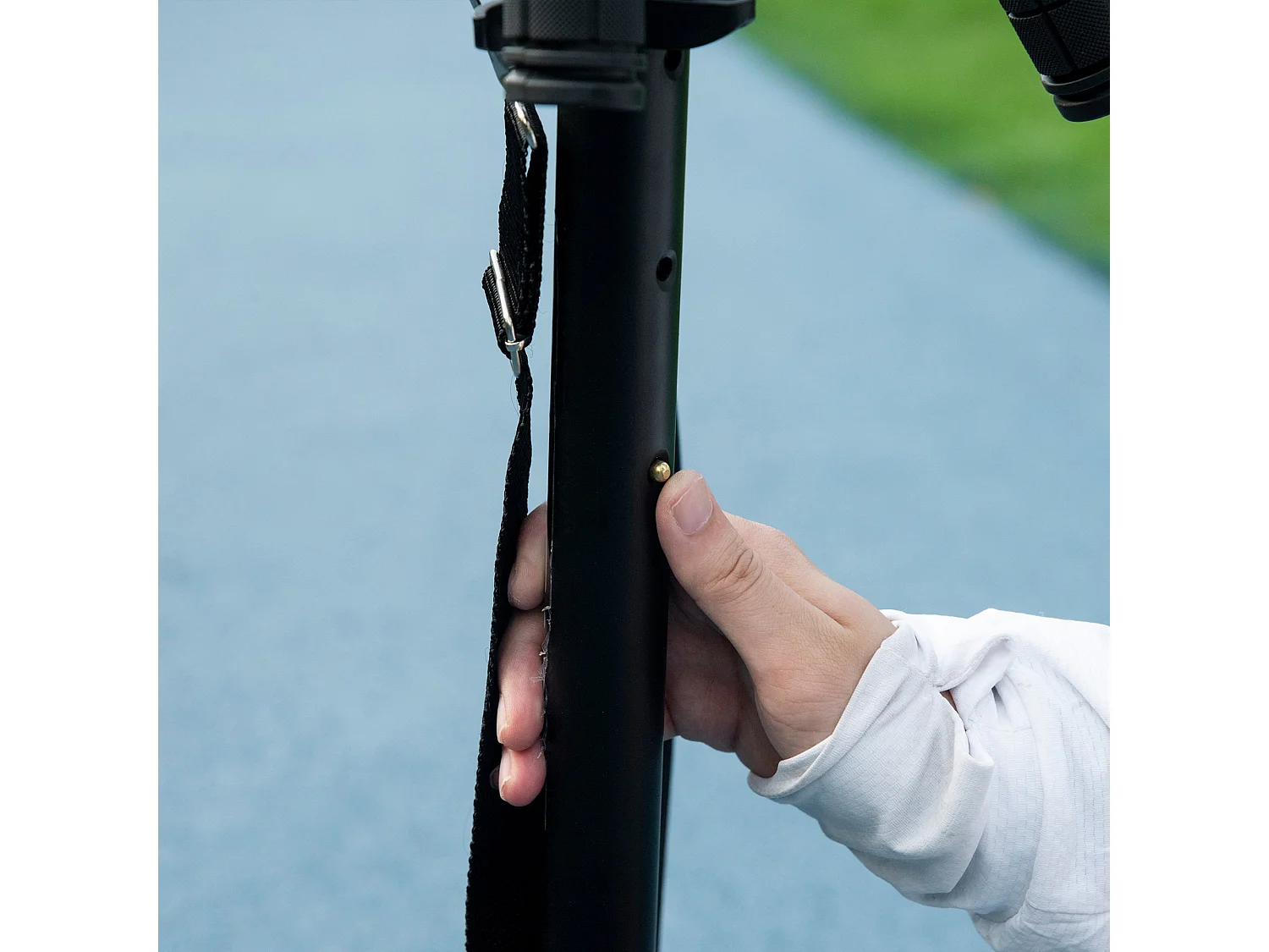 Patinete plegable negro y verde 91.5x36.5x104 cm HOMCOM