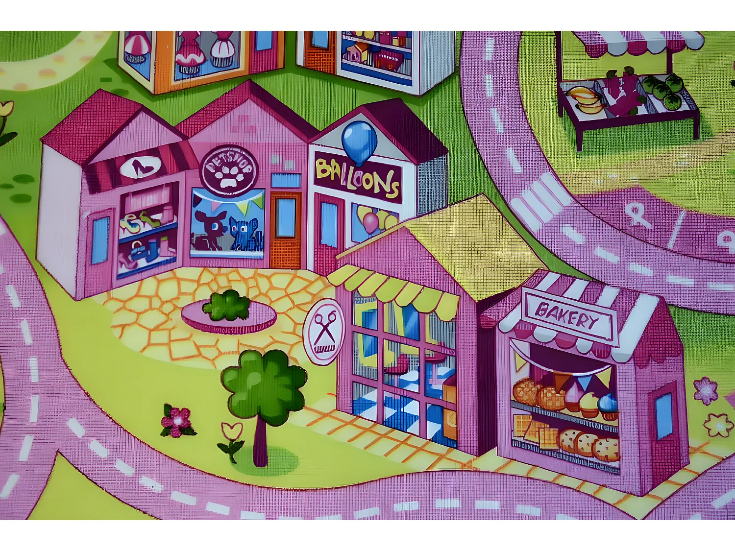 Kindertapijt SWEET TOWN 200x250 cm