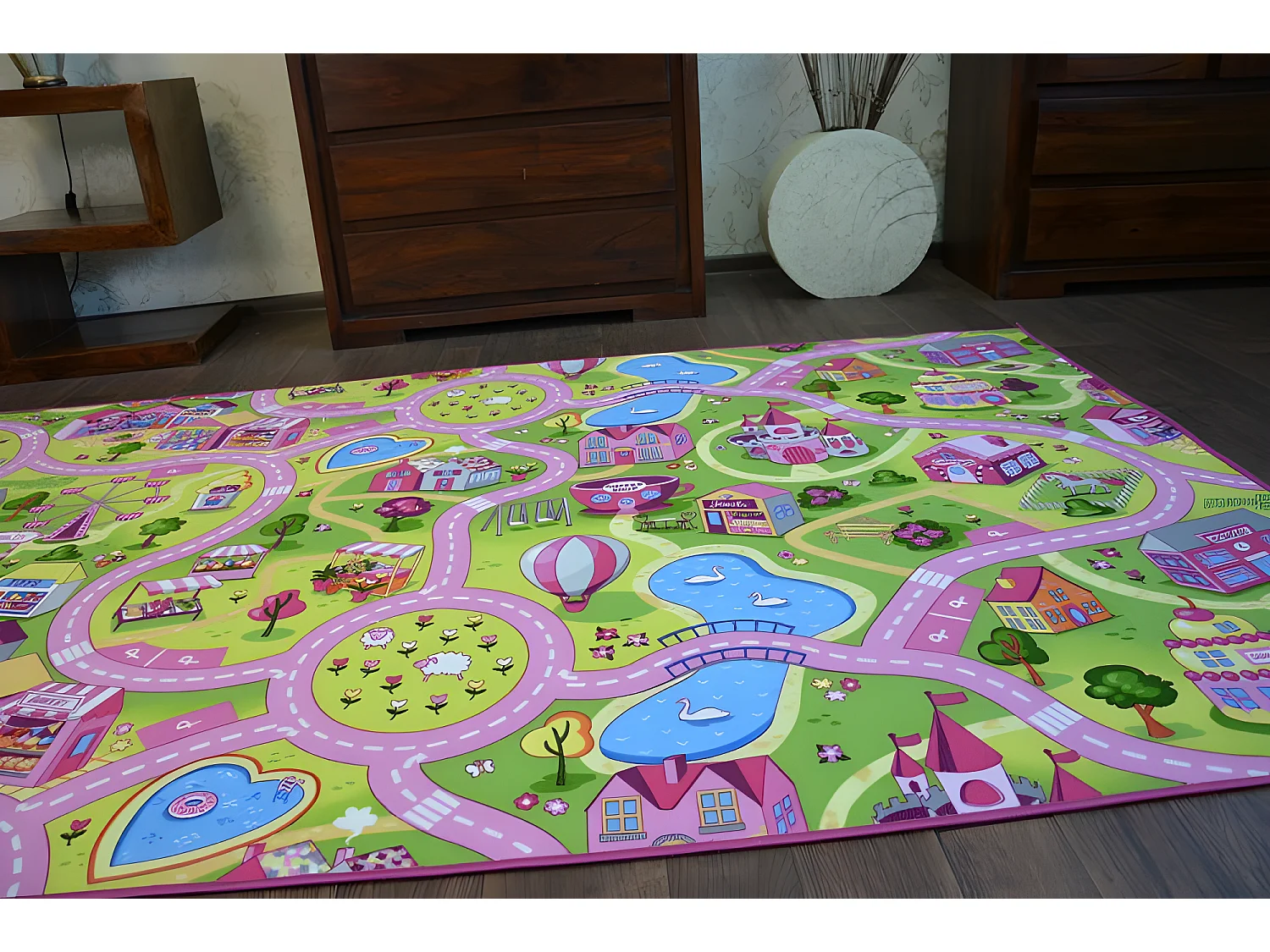 Kindertapijt SWEET TOWN 100x400 cm