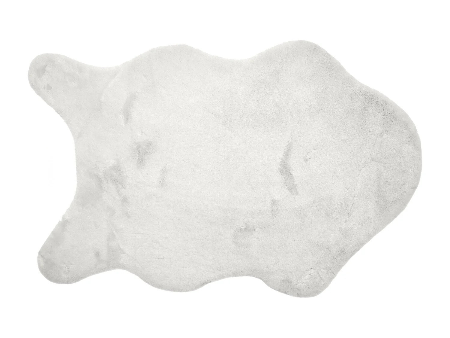 Tapis peau de bête 60x90 cm WOODLAND fausse fourrure Ecru