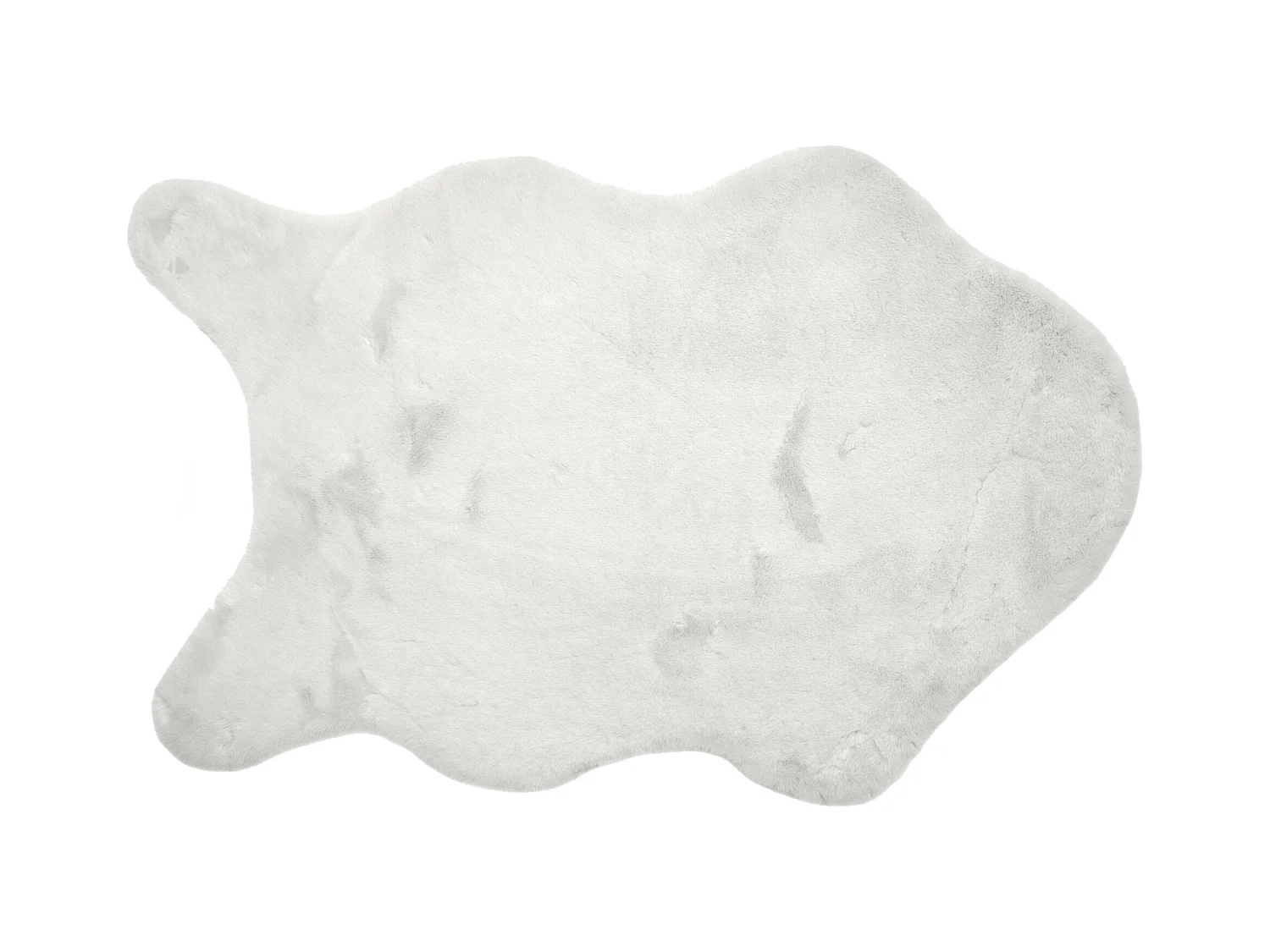 Tapis peau de bête 60x90 cm WOODLAND fausse fourrure Ecru