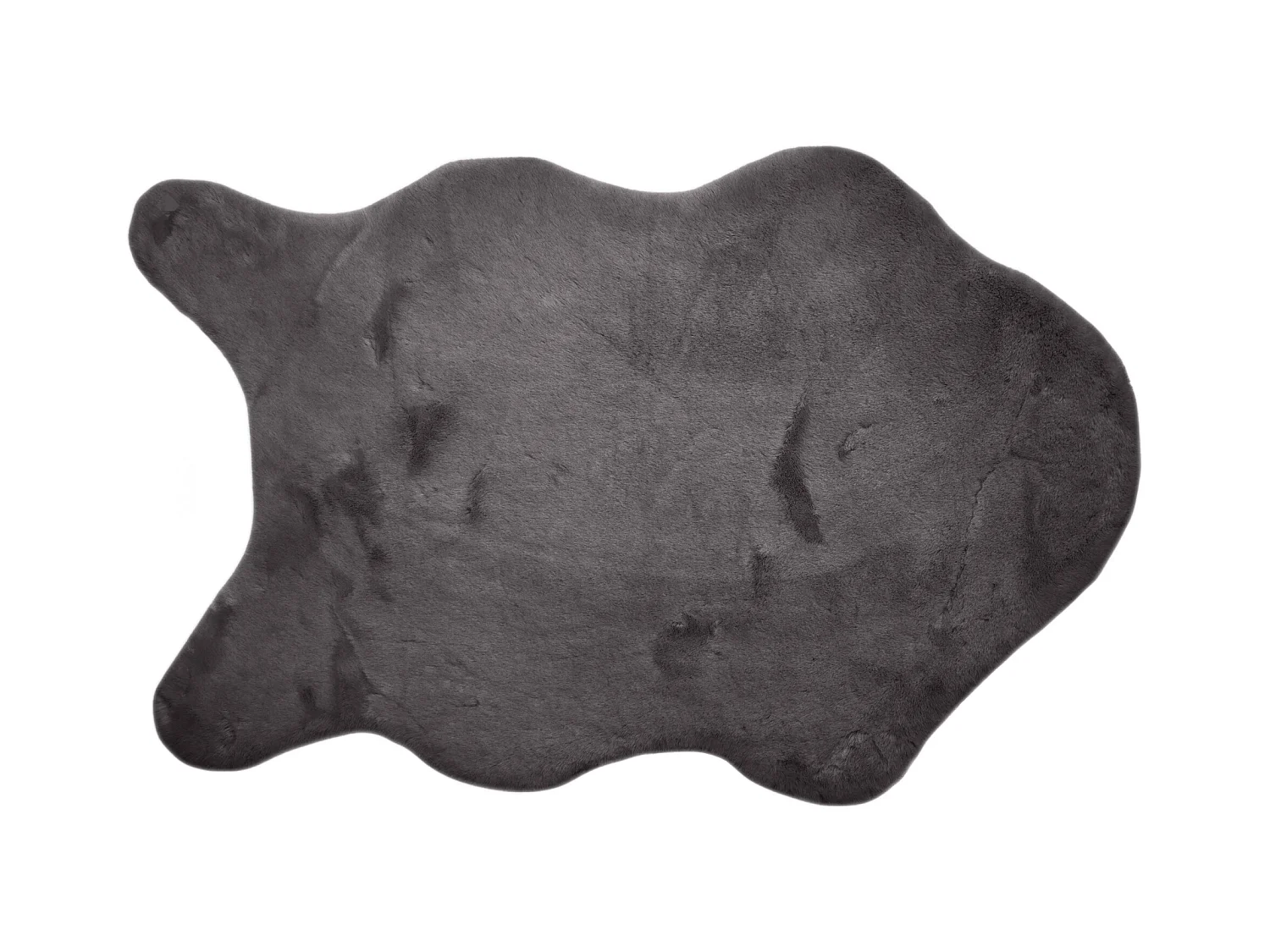 Tapis peau de bête 60x90 cm WOODLAND fausse fourrure gris Bison