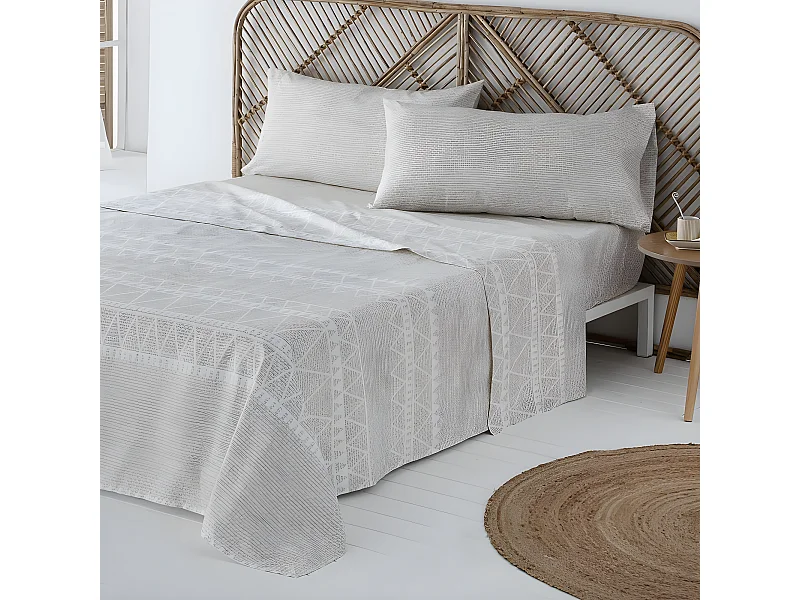 Juego de sábanas NAVIA BEIGE microfibra hipoalergénica BEIGE Cama 180