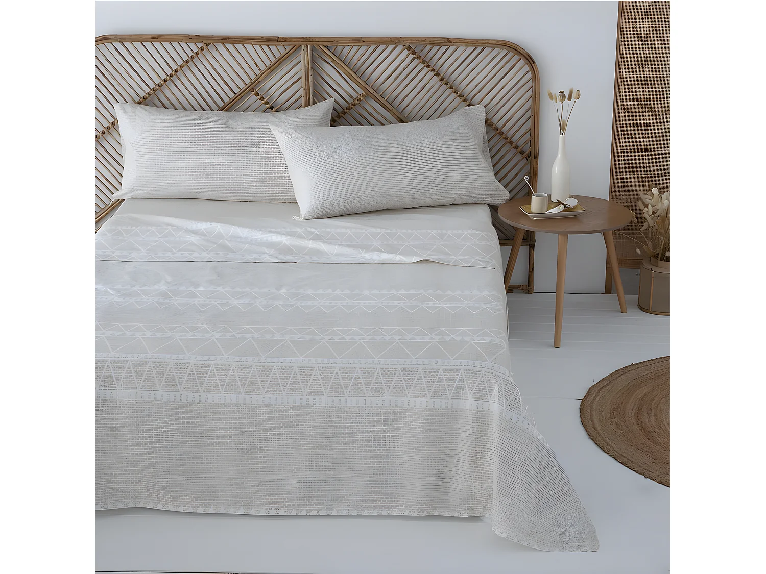 Juego de sábanas NAVIA BEIGE microfibra hipoalergénica BEIGE Cama 180