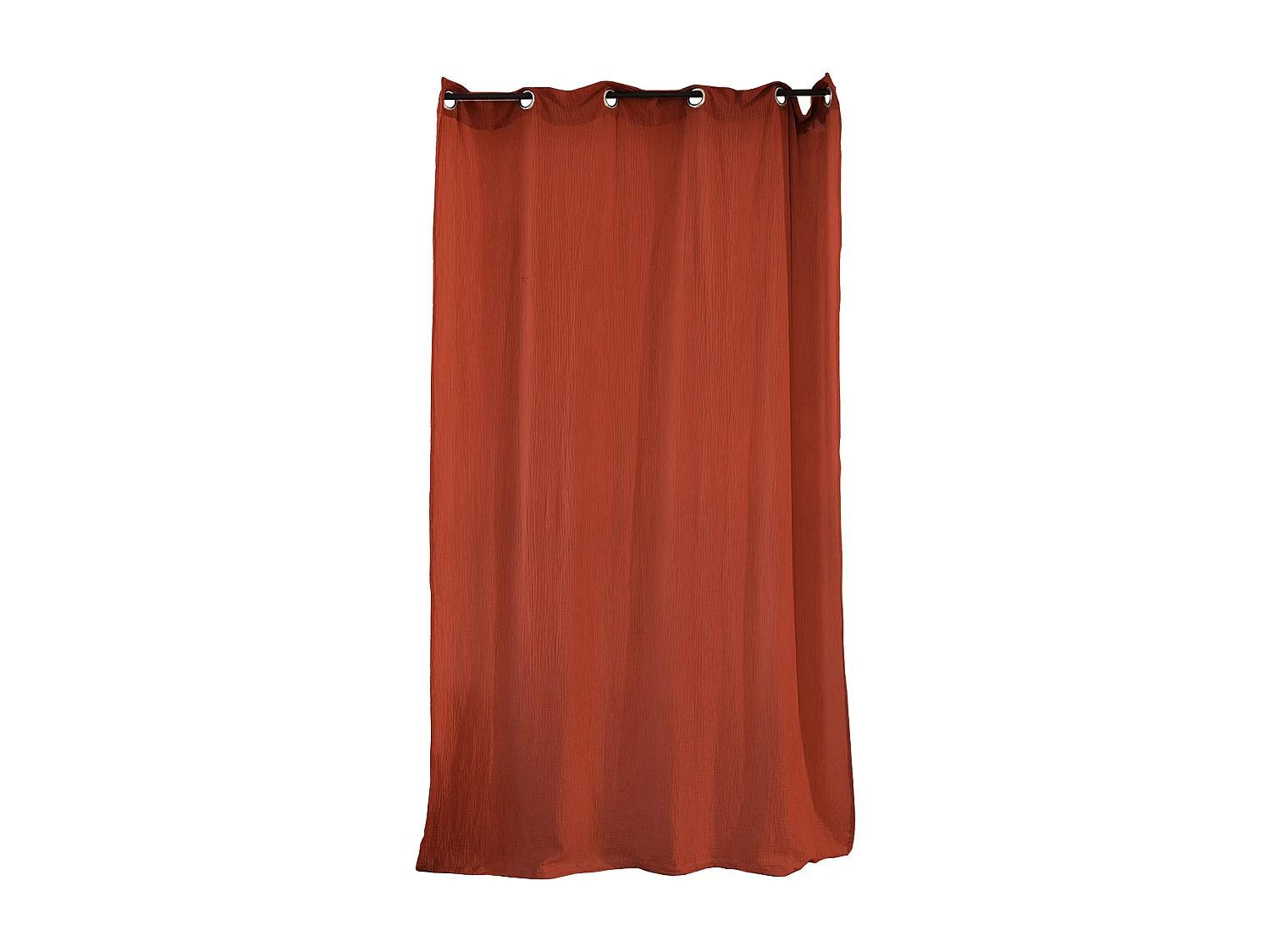 Rideau avec œillet 135X240 100% gaze de coton GAZGAZ rouge ocre