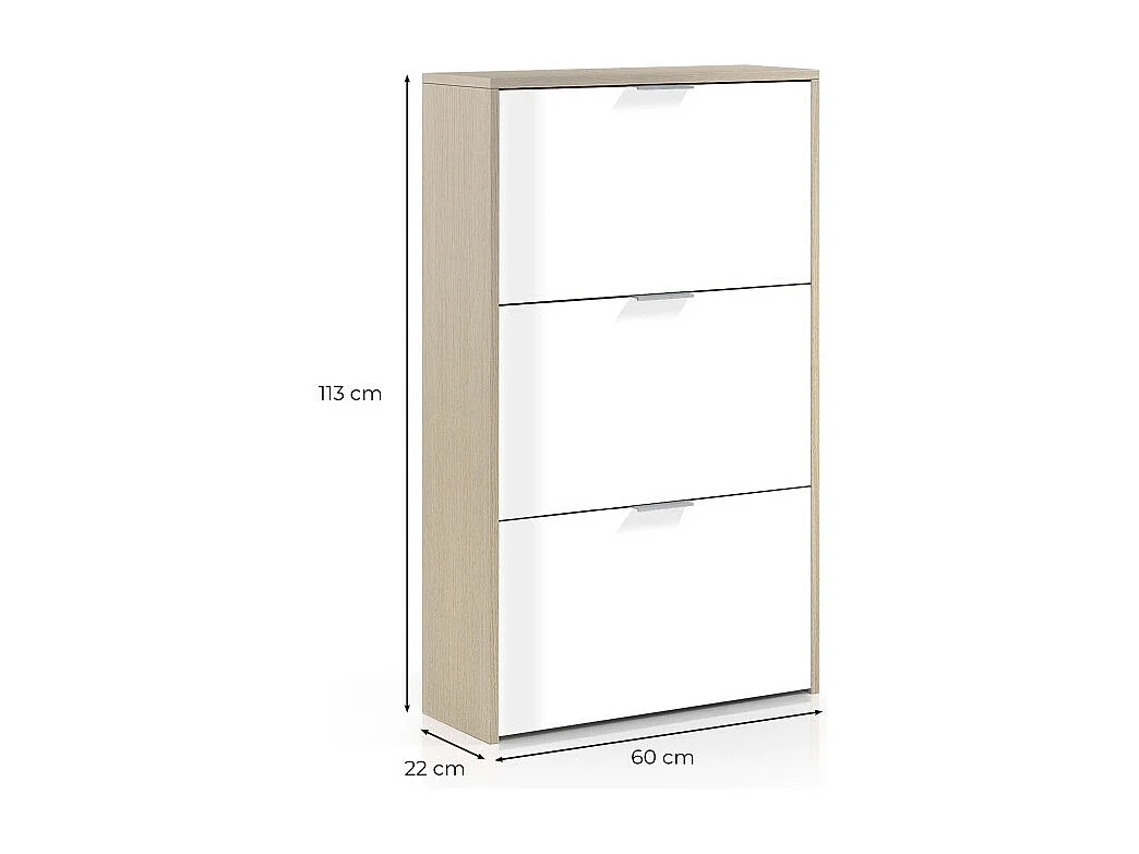 Schoenenkast 3 kleppen Zapateros - L60 cm