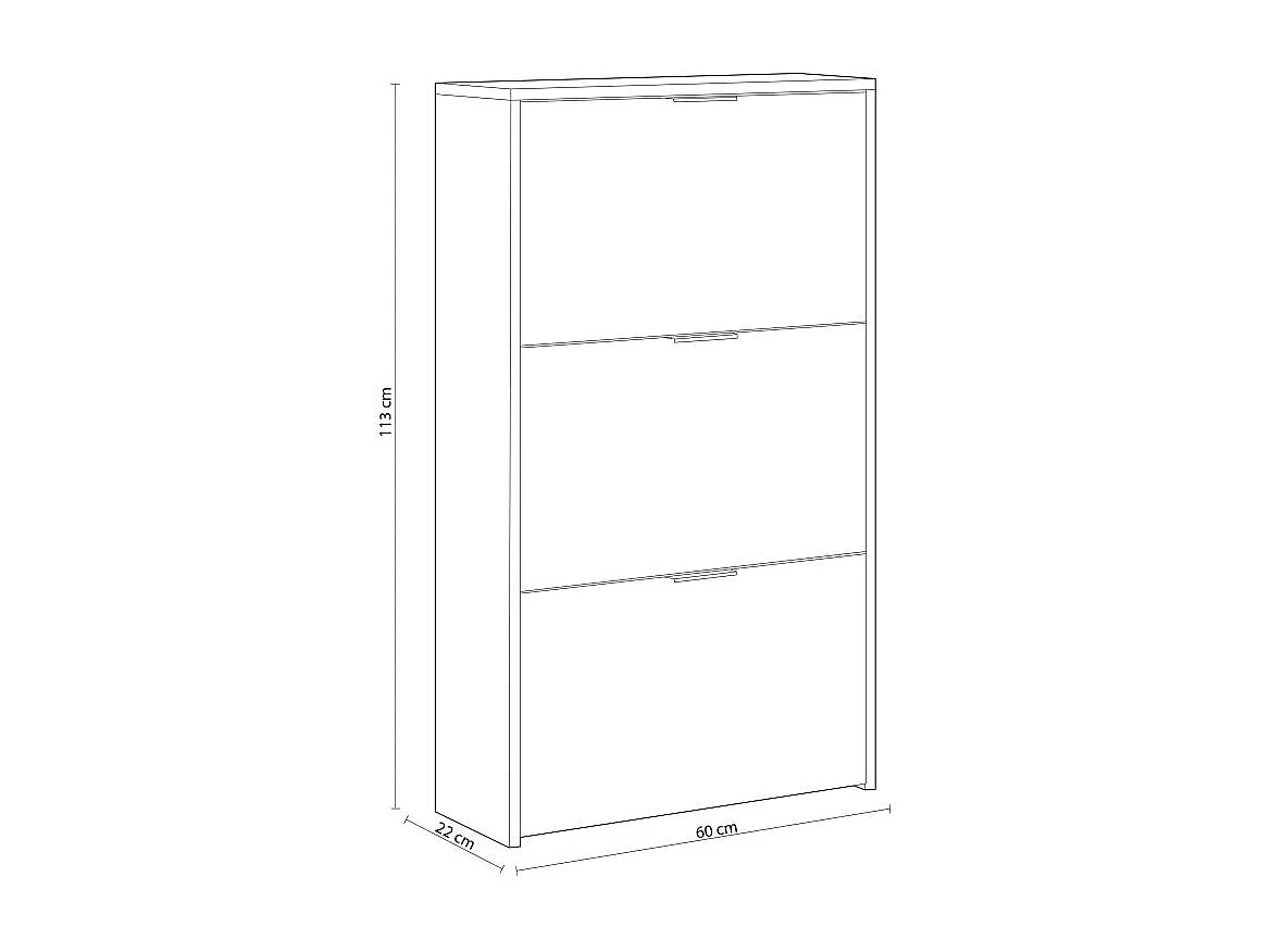 Schoenenkast 3 kleppen Zapateros - L60 cm