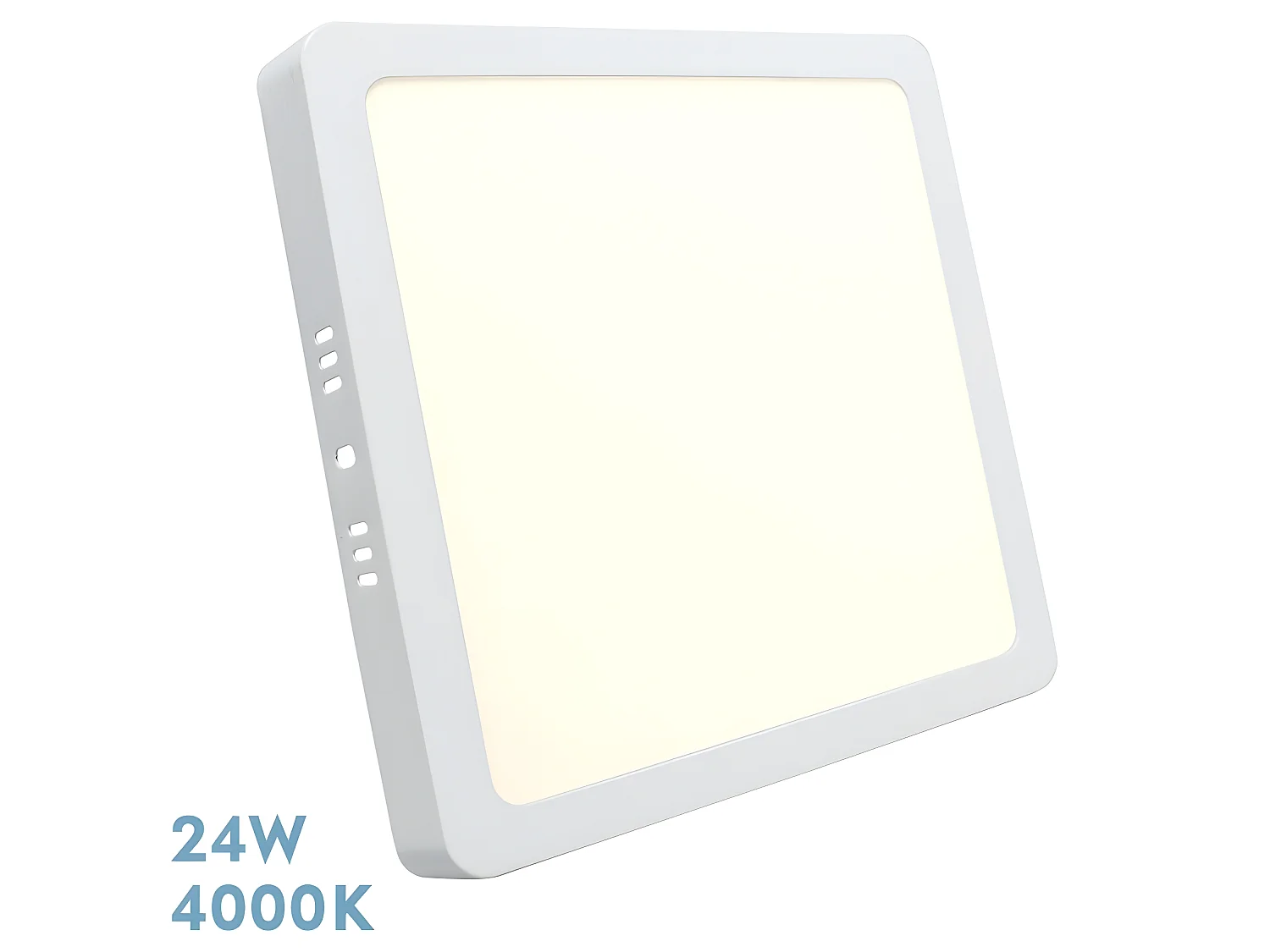 Downlight De Superficie Selenita Blanco Cuadrado 24w 4000k