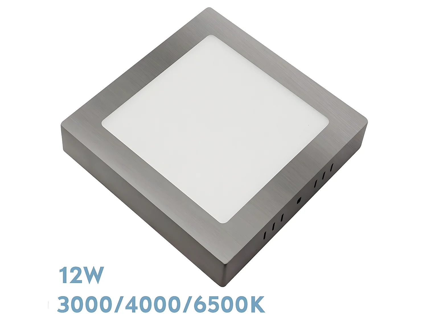 GABRO LED Carré Nickel Downlight 12w 3000K-4000K-6500K FABRILAMP