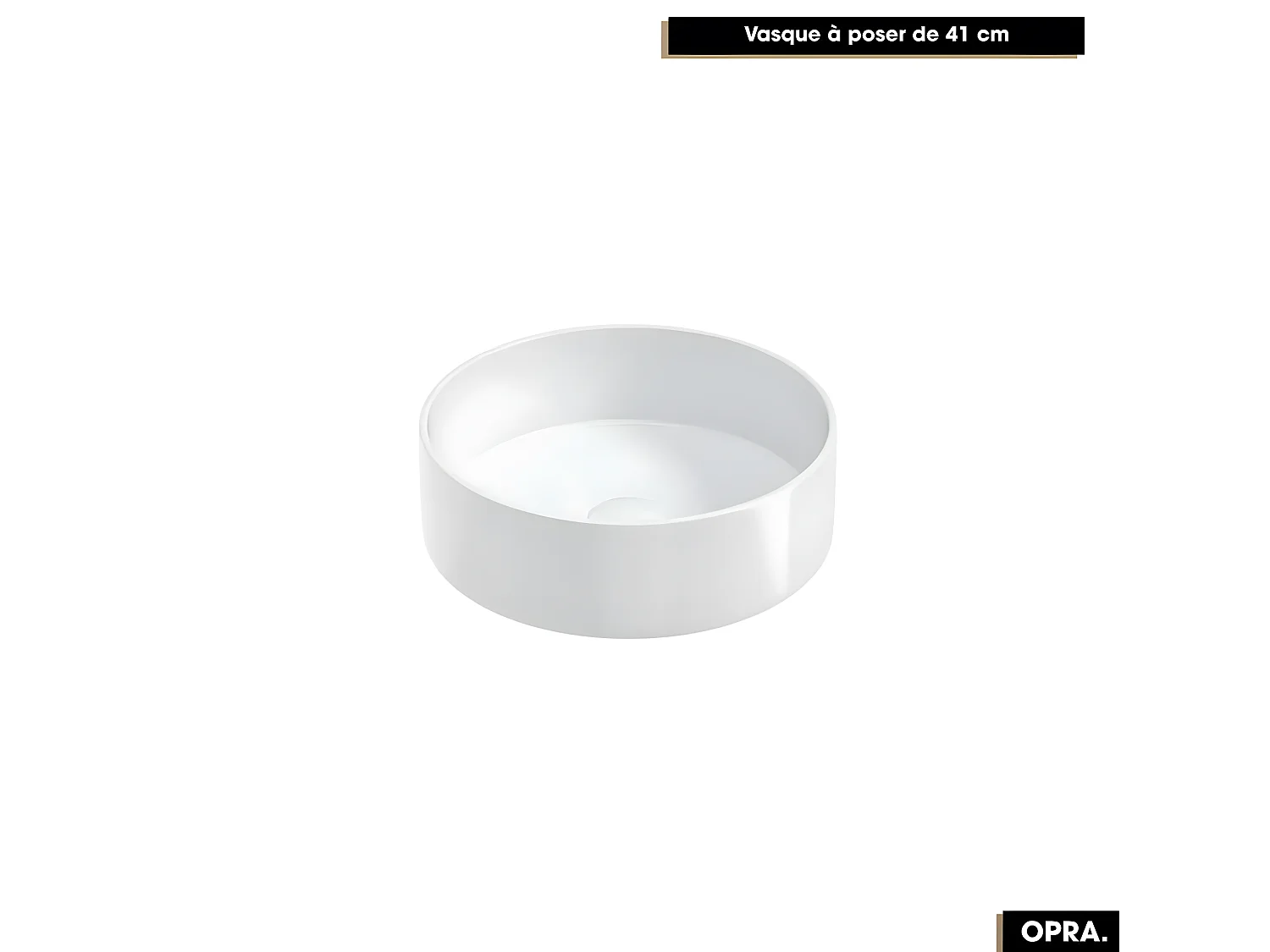 Ensemble complet de salle de bain - Meuble - Plan - Armoires - Cube - Vasque à poser avec Siphons OFFERT | OPRA | 90 x 60 x 45 cm